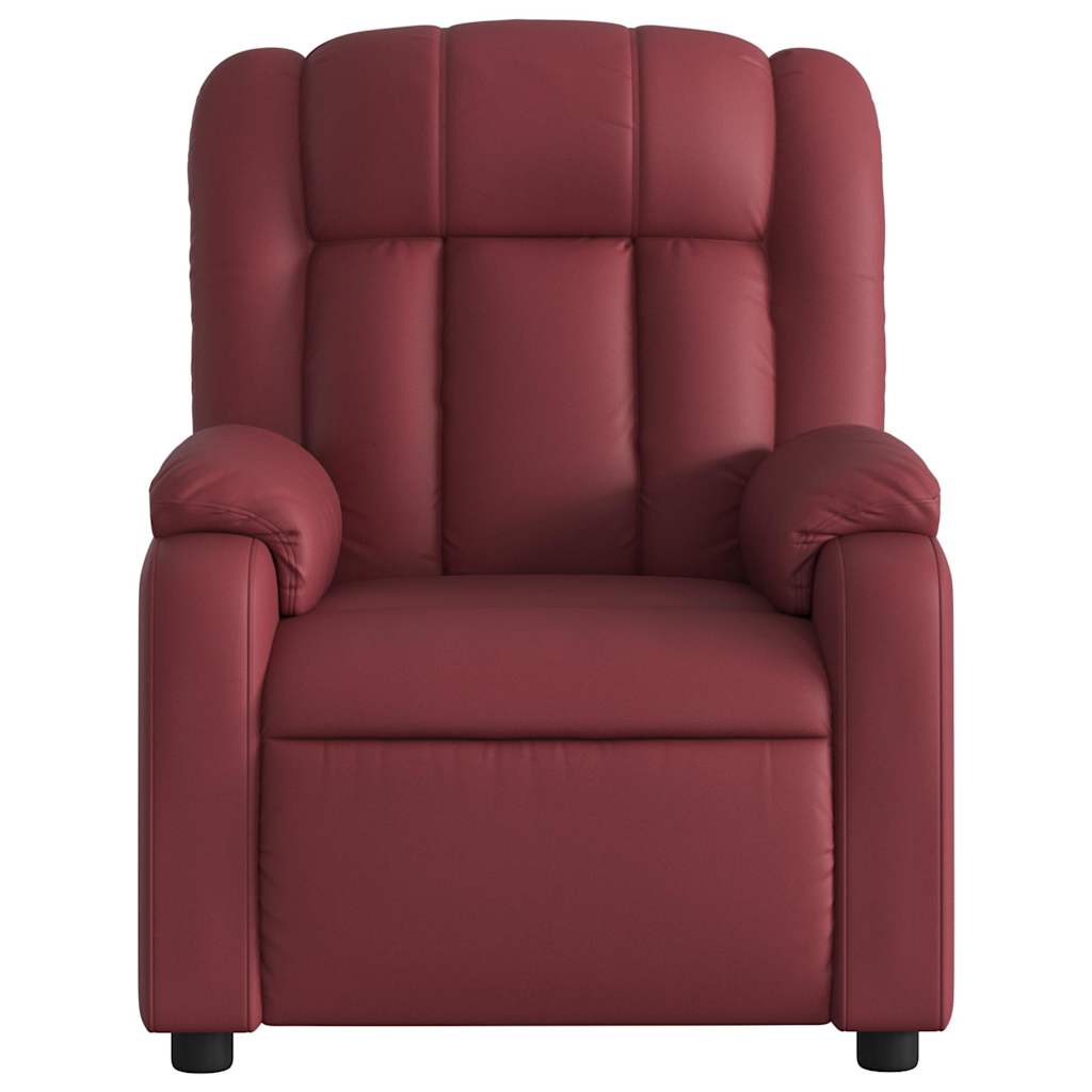 Fauteuil inclinable électrique Rouge bordeaux Similicuir - XIOS
