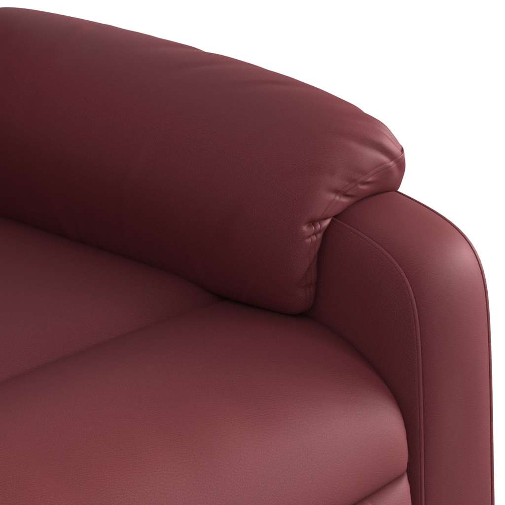 Fauteuil inclinable électrique Rouge bordeaux Similicuir - XIOS
