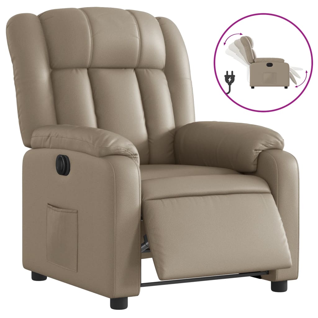 Fauteuil inclinable électrique Cappuccino Similicuir - XIOS