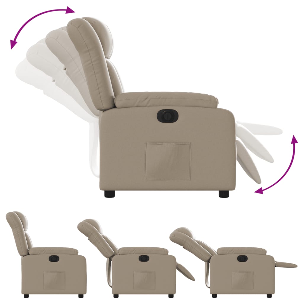 Fauteuil inclinable électrique Cappuccino Similicuir - XIOS