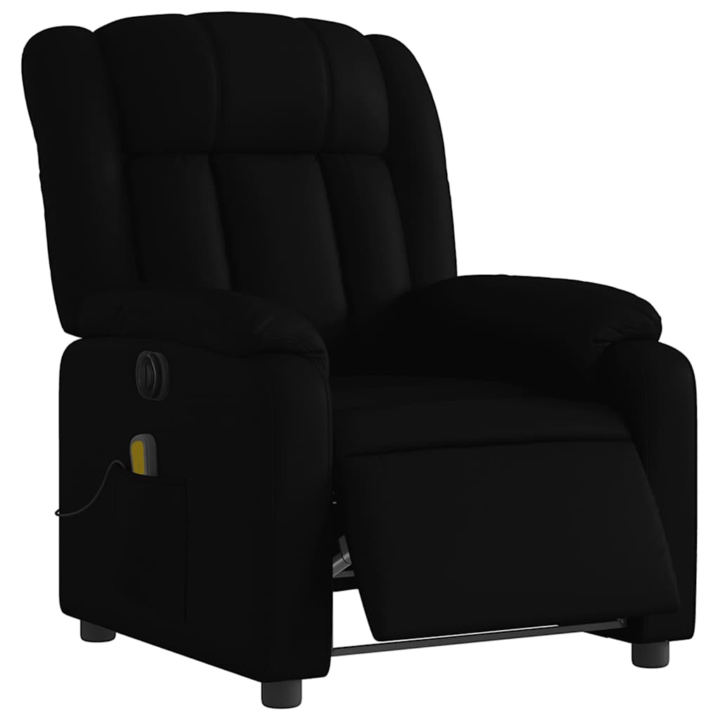 Fauteuil de massage inclinable électrique noir similicuir - XIOS