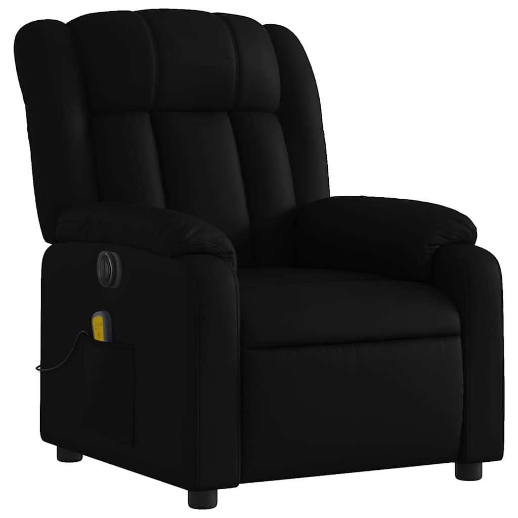 Fauteuil de massage inclinable électrique noir similicuir - XIOS
