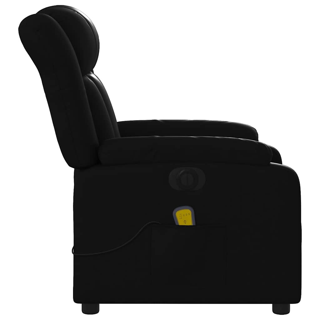 Fauteuil de massage inclinable électrique noir similicuir - XIOS