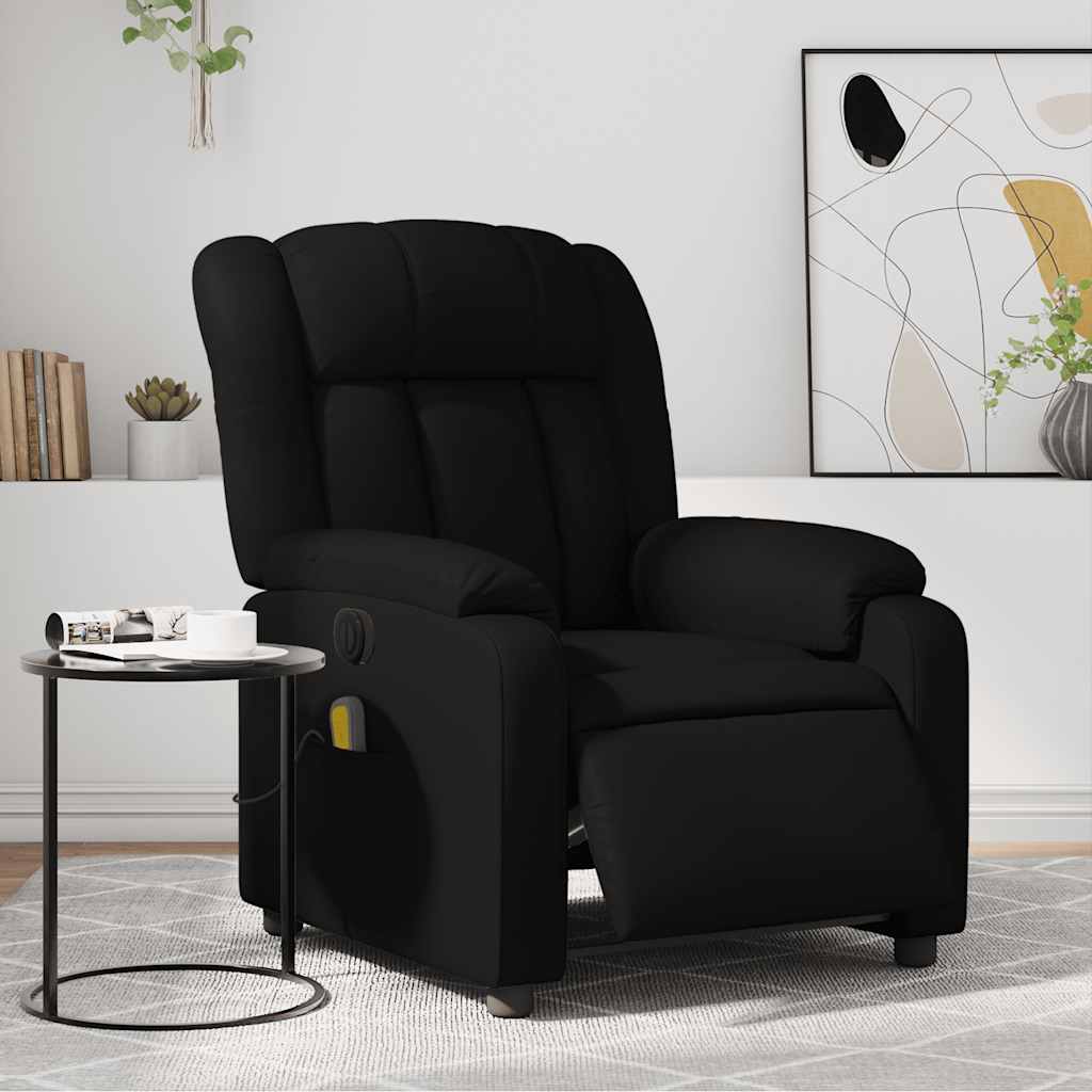 Fauteuil de massage inclinable électrique noir similicuir - XIOS