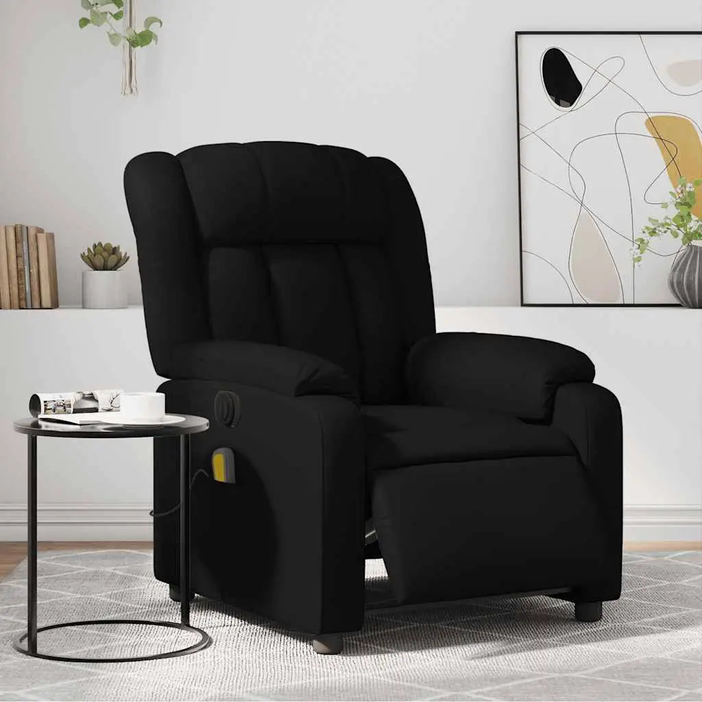 Fauteuil de massage inclinable électrique noir similicuir - XIOS