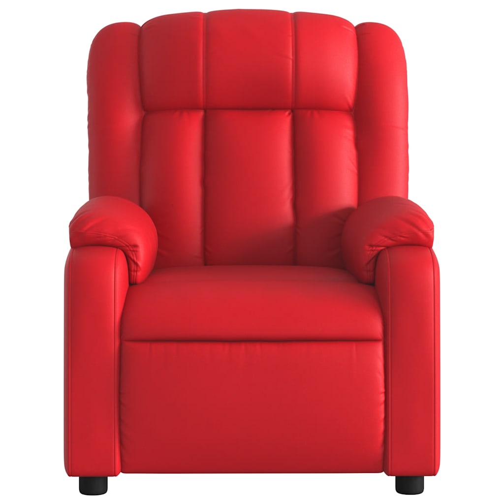 Fauteuil de massage inclinable électrique rouge similicuir - XIOS