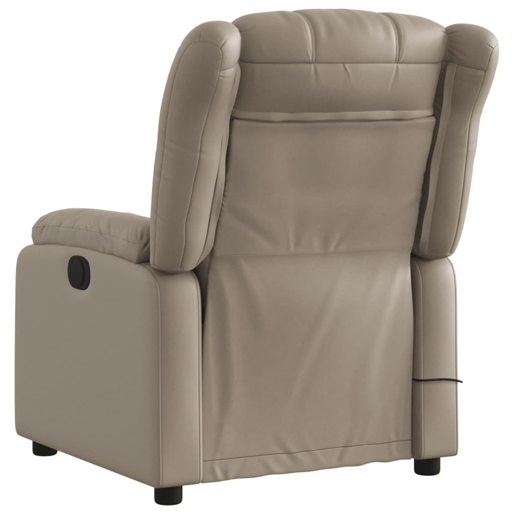 Fauteuil de massage inclinable électrique cappuccino similicuir - XIOS
