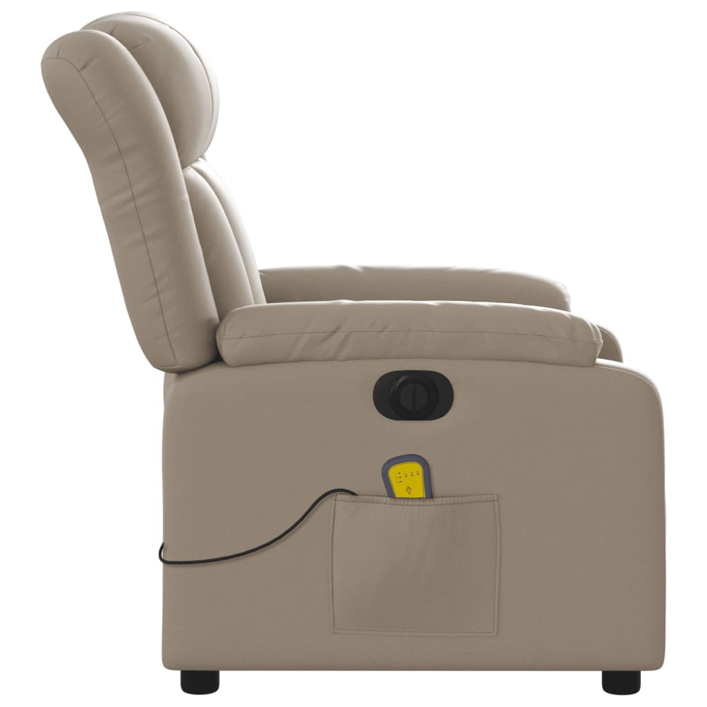 Fauteuil de massage inclinable électrique cappuccino similicuir - XIOS