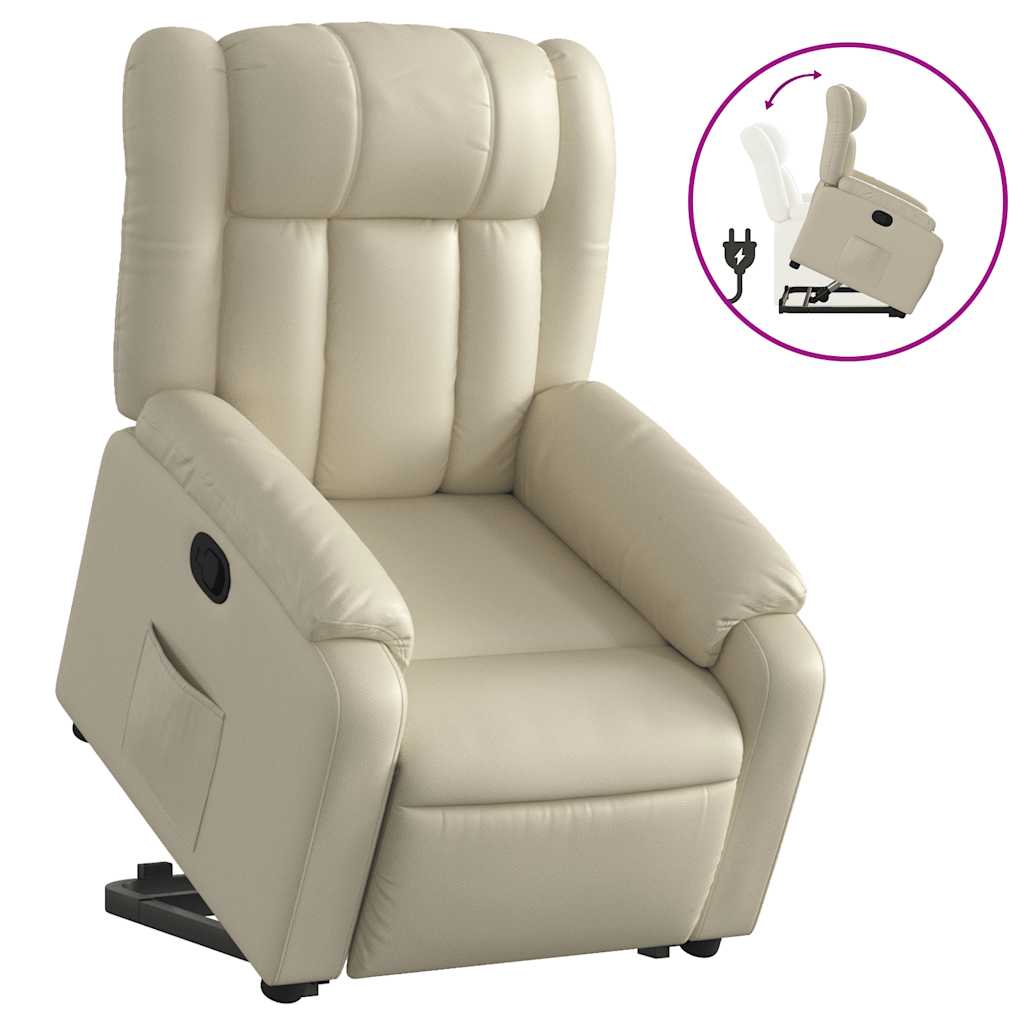 Fauteuil inclinable Crème Similicuir - XIOS