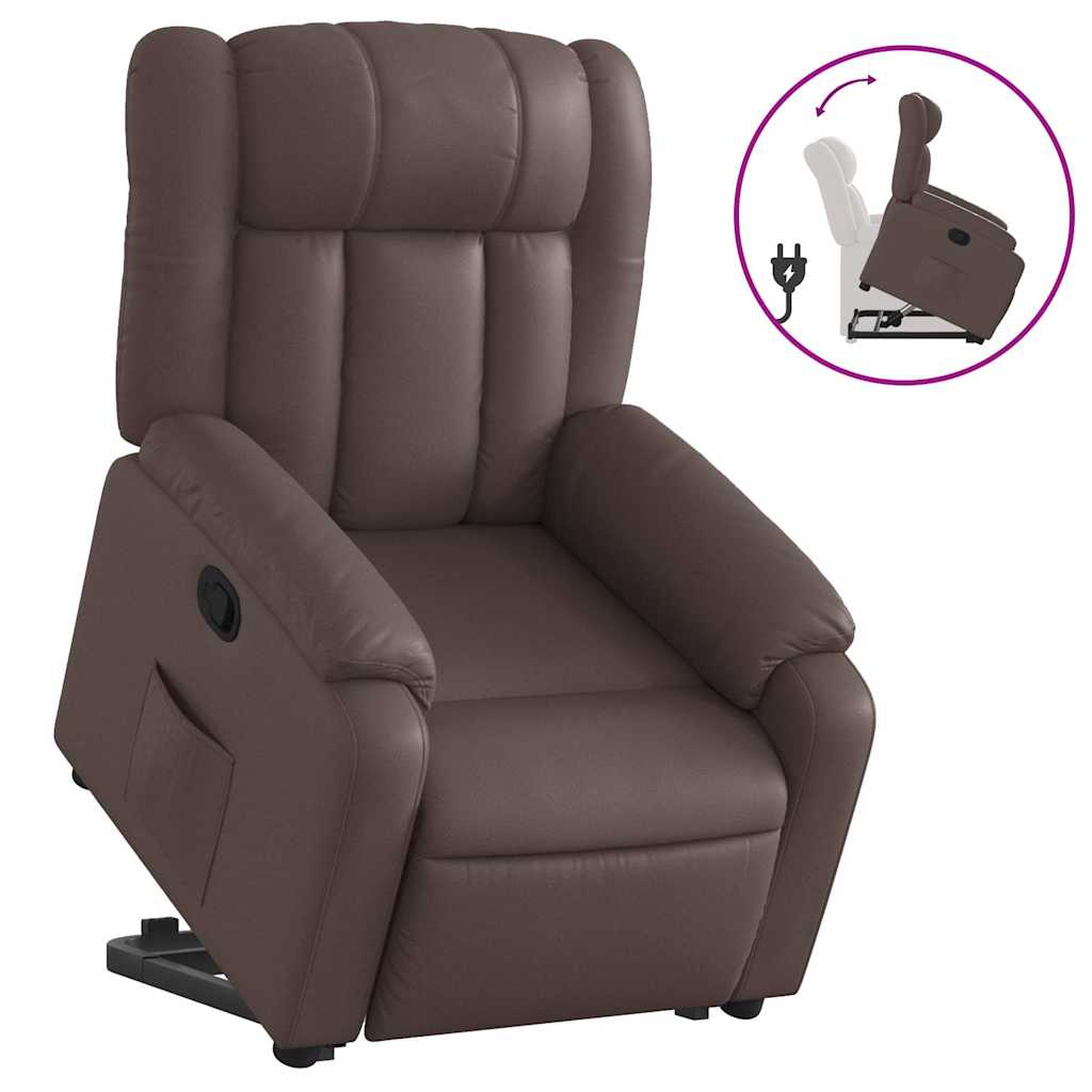 Fauteuil inclinable marron similicuir - XIOS
