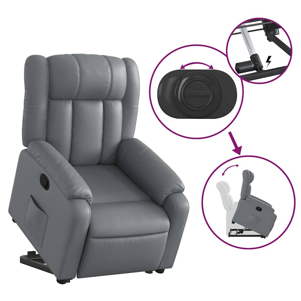 Fauteuil inclinable Gris Similicuir - XIOS