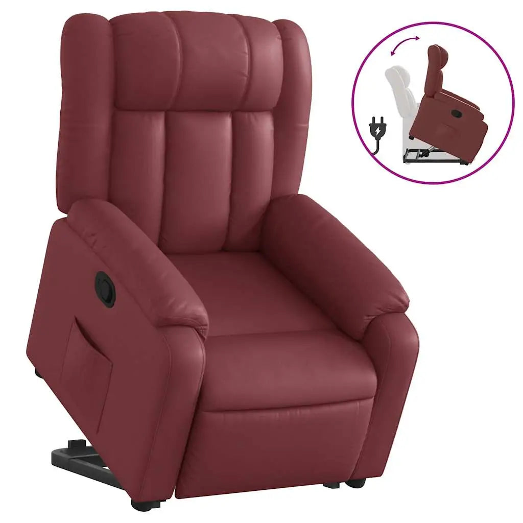 Fauteuil inclinable Rouge bordeaux Similicuir - XIOS