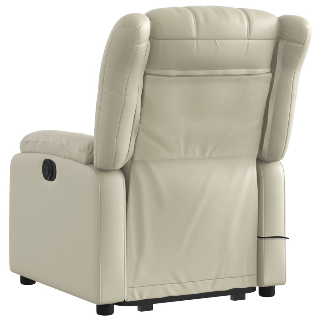 Fauteuil inclinable de massage Crème Similicuir - XIOS