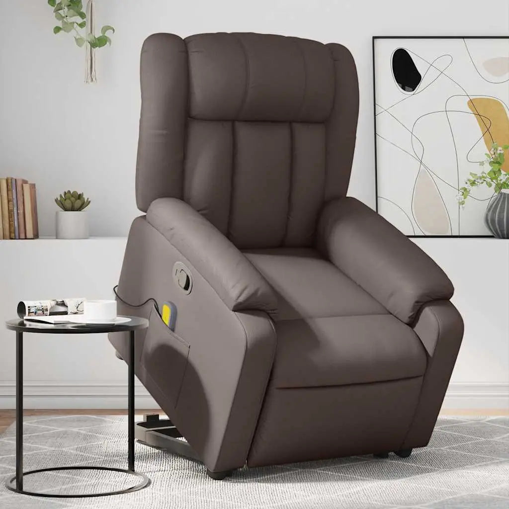 Fauteuil inclinable de massage Marron Similicuir - XIOS