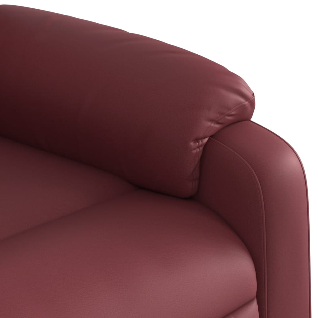 Fauteuil inclinable de massage Rouge bordeaux Similicuir - XIOS