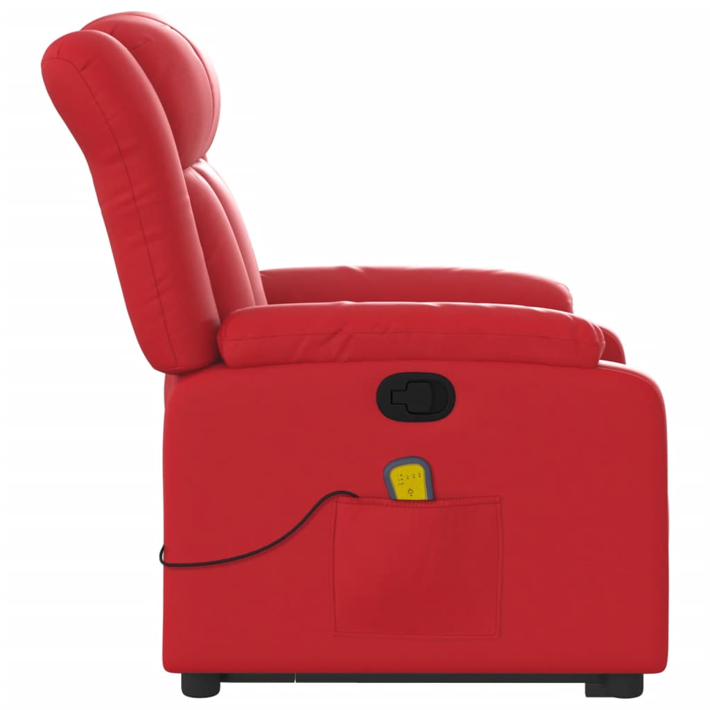 Fauteuil inclinable de massage Rouge Similicuir - XIOS