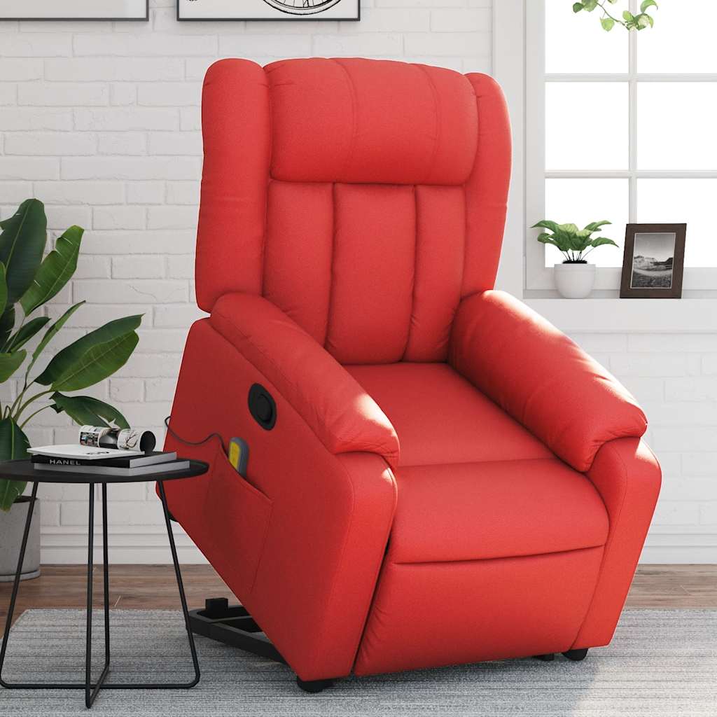 Fauteuil inclinable de massage Rouge Similicuir - XIOS