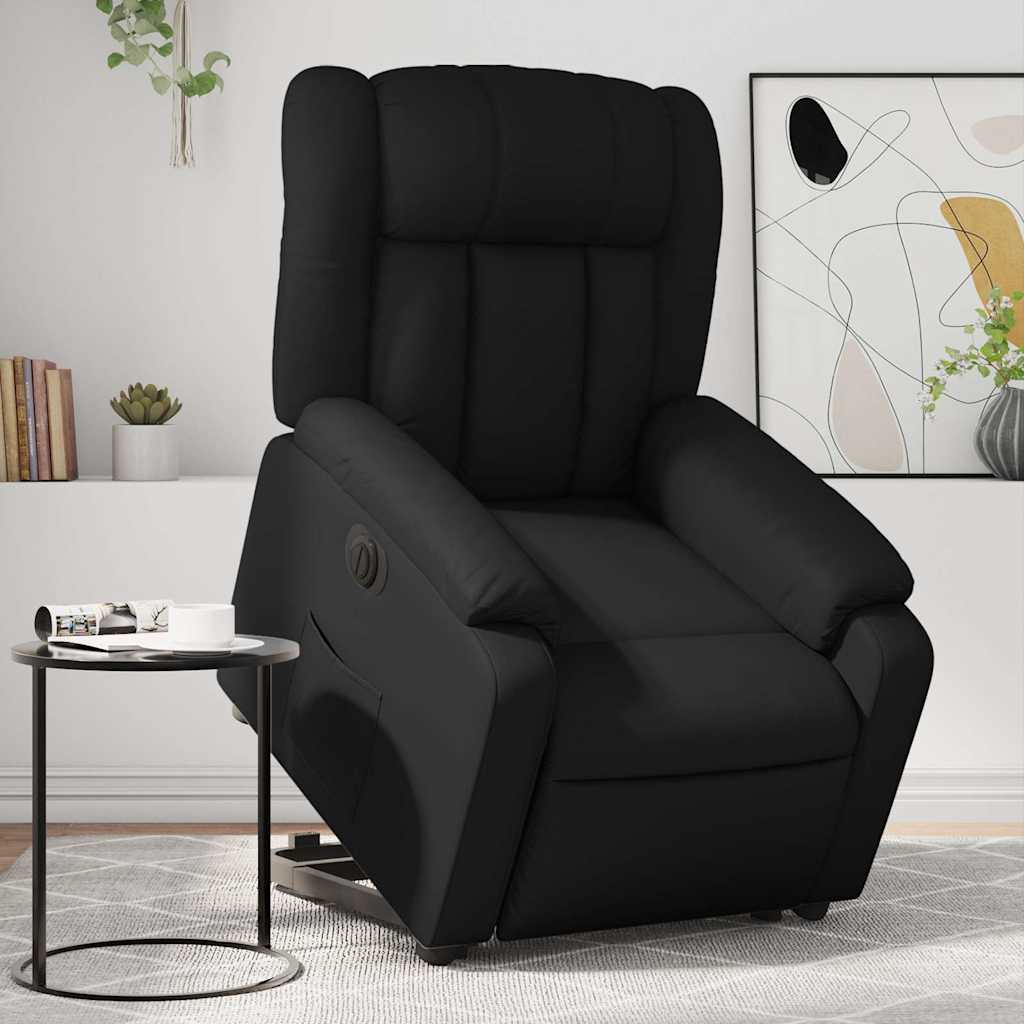 Fauteuil inclinable électrique noir similicuir - XIOS