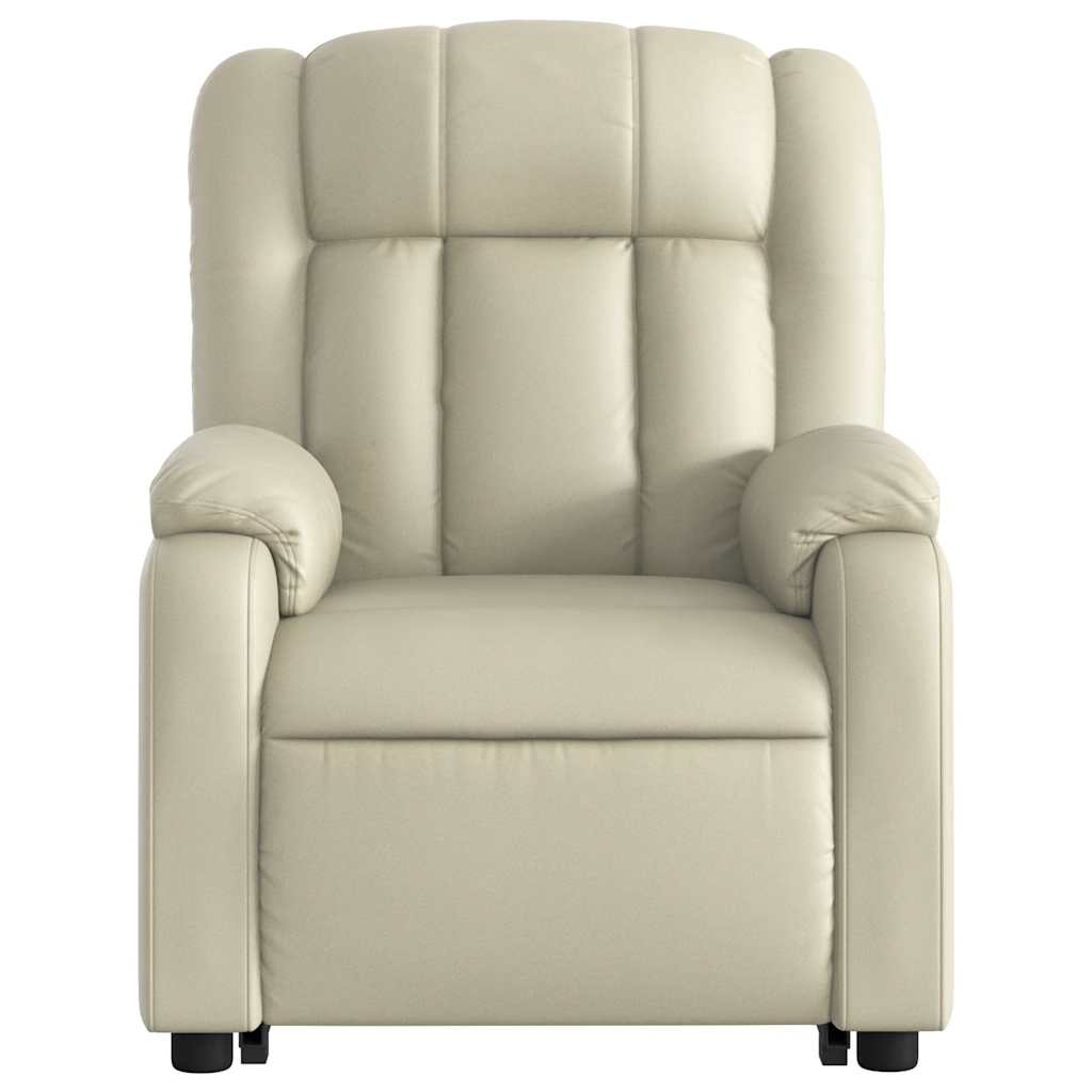 Fauteuil inclinable électrique crème similicuir - XIOS