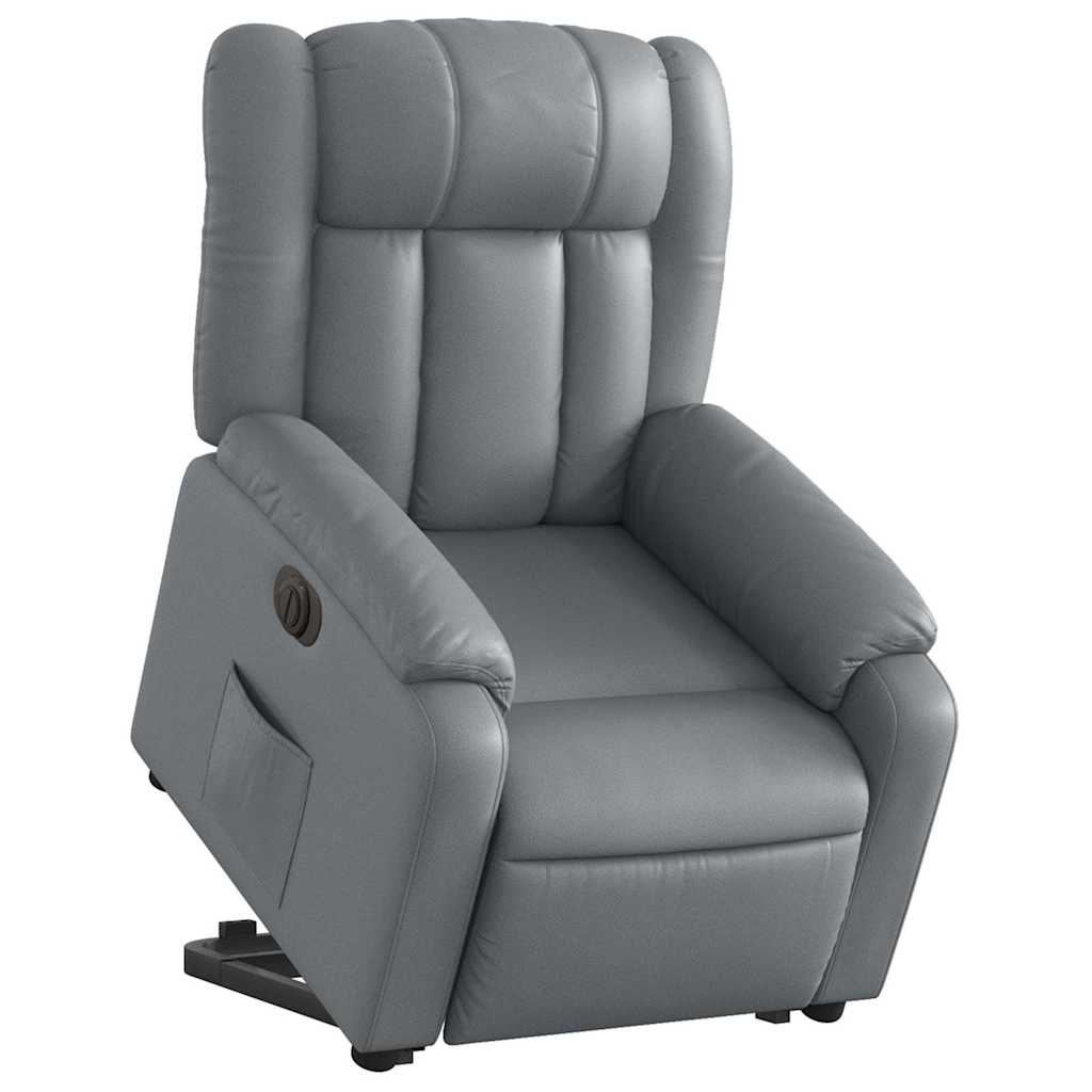 Fauteuil inclinable électrique gris similicuir - XIOS
