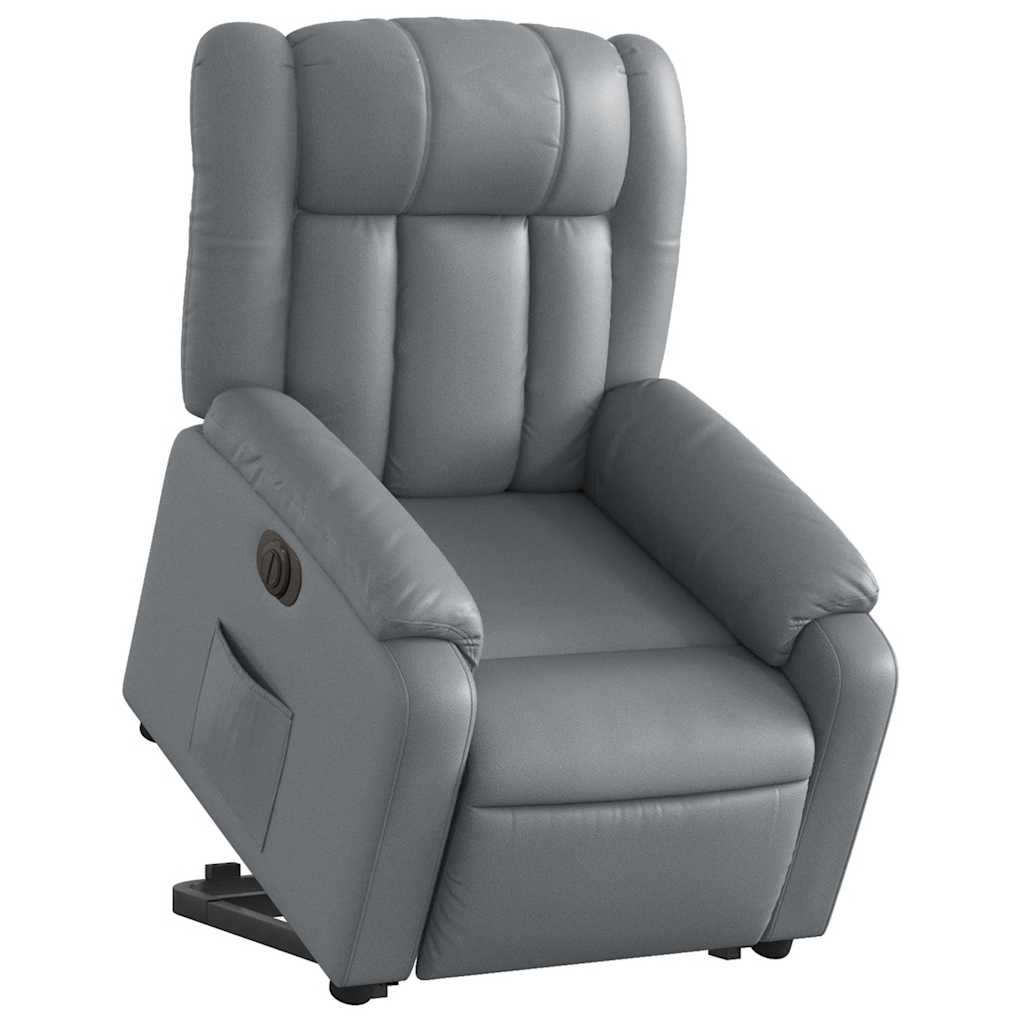 Fauteuil inclinable électrique gris similicuir - XIOS