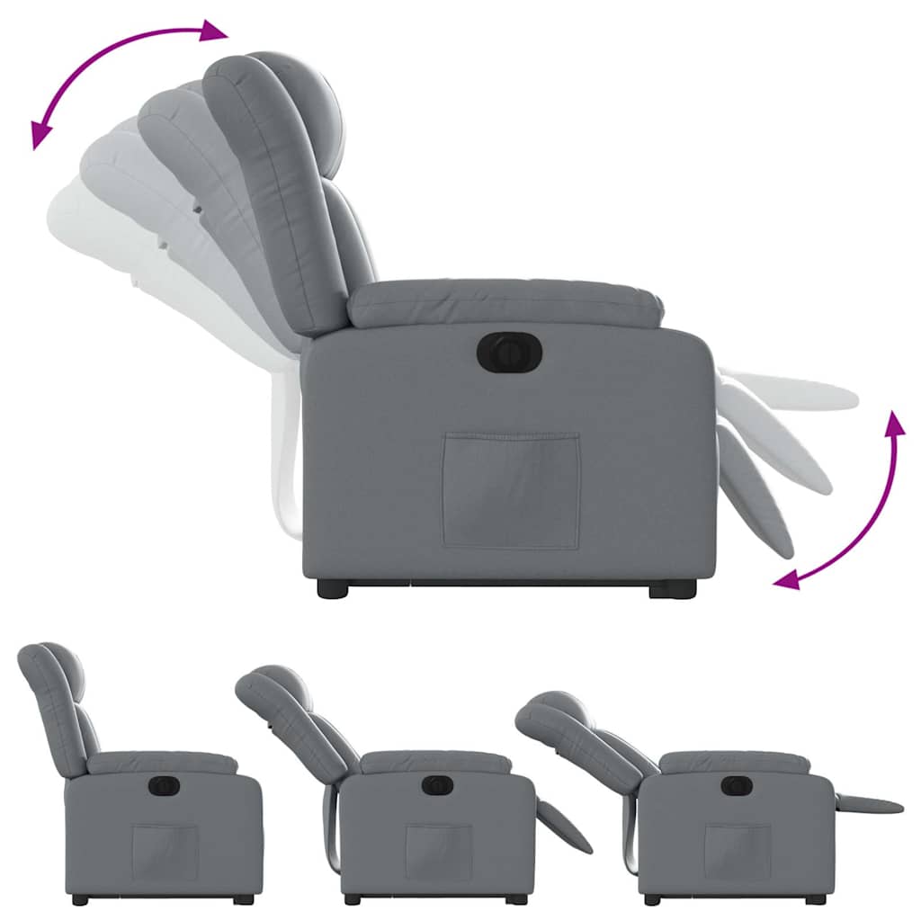 Fauteuil inclinable électrique gris similicuir - XIOS