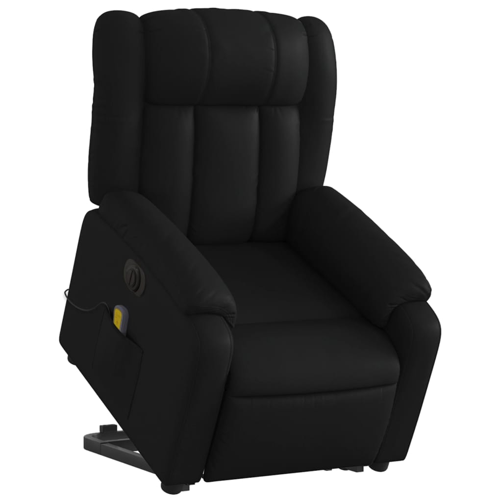 Fauteuil inclinable de massage électrique noir similicuir - XIOS