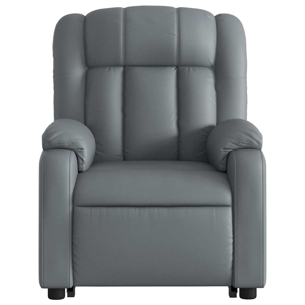 Fauteuil inclinable de massage électrique gris similicuir - XIOS