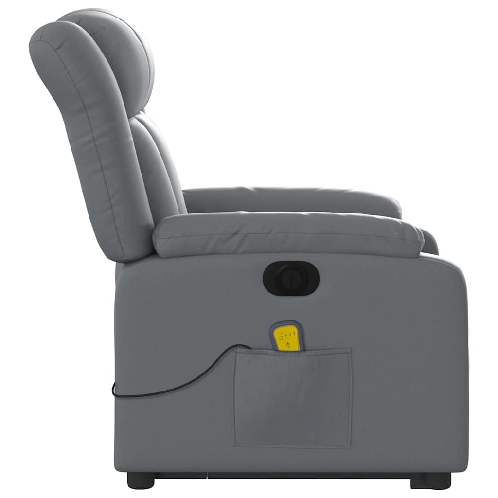Fauteuil inclinable de massage électrique gris similicuir