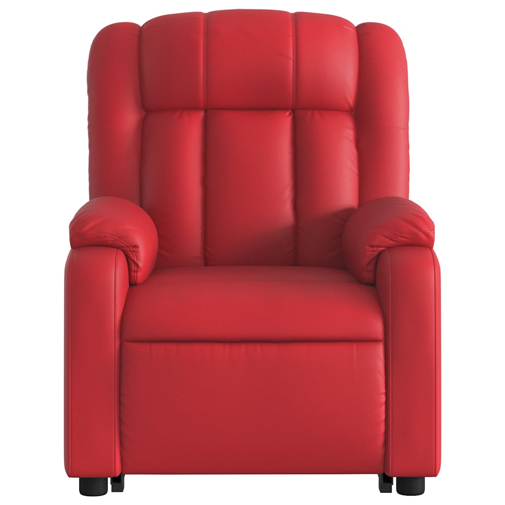 Fauteuil inclinable de massage électrique rouge similicuir