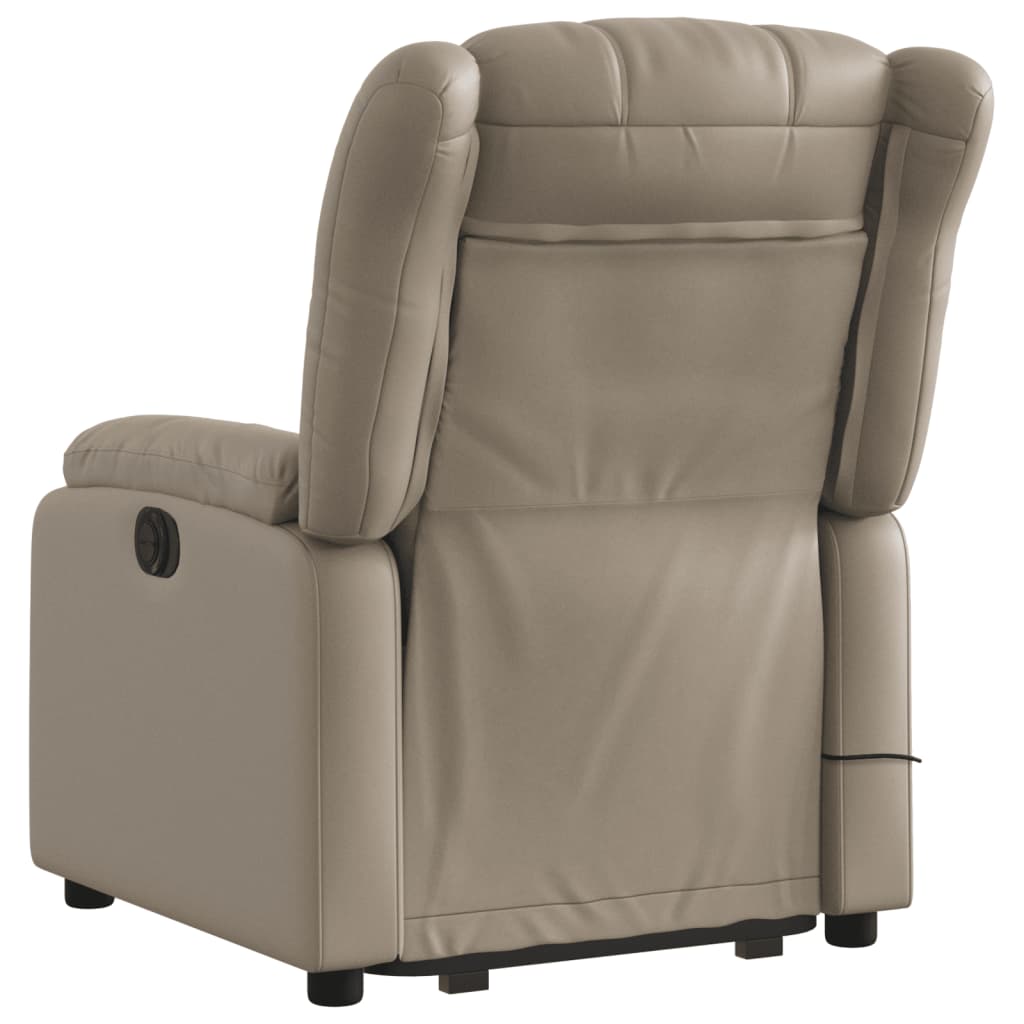 Fauteuil inclinable de massage électrique cappuccino similicuir - XIOS