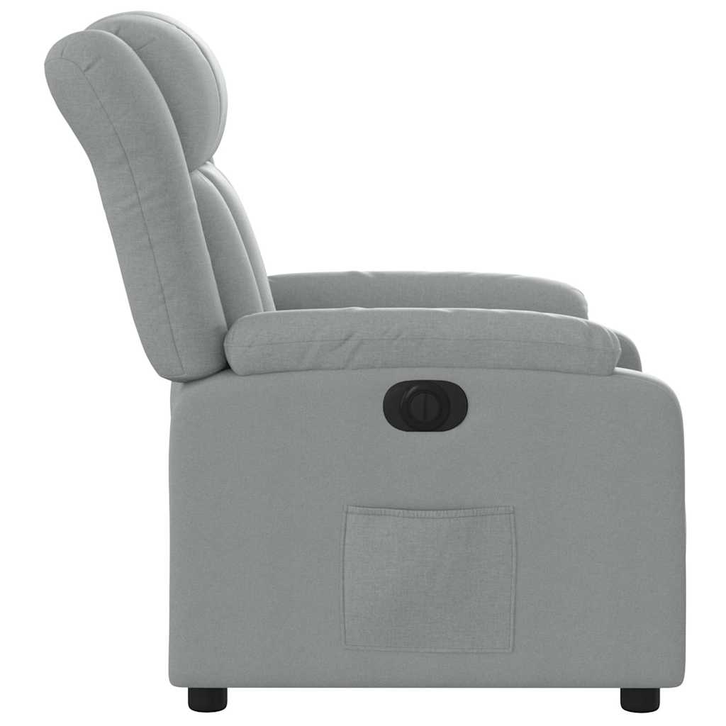 Fauteuil inclinable électrique Gris clair Tissu - XIOS