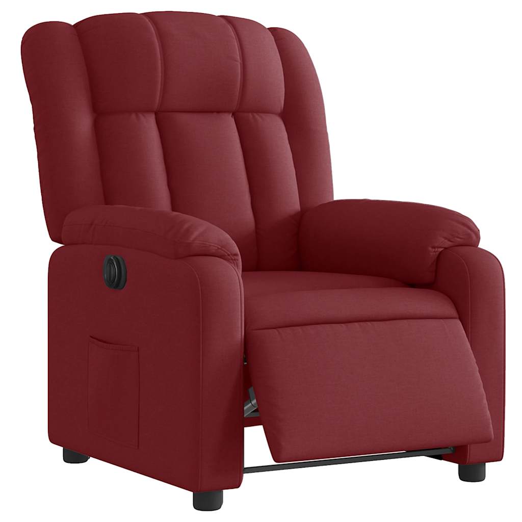Fauteuil inclinable électrique Rouge bordeaux Tissu - XIOS
