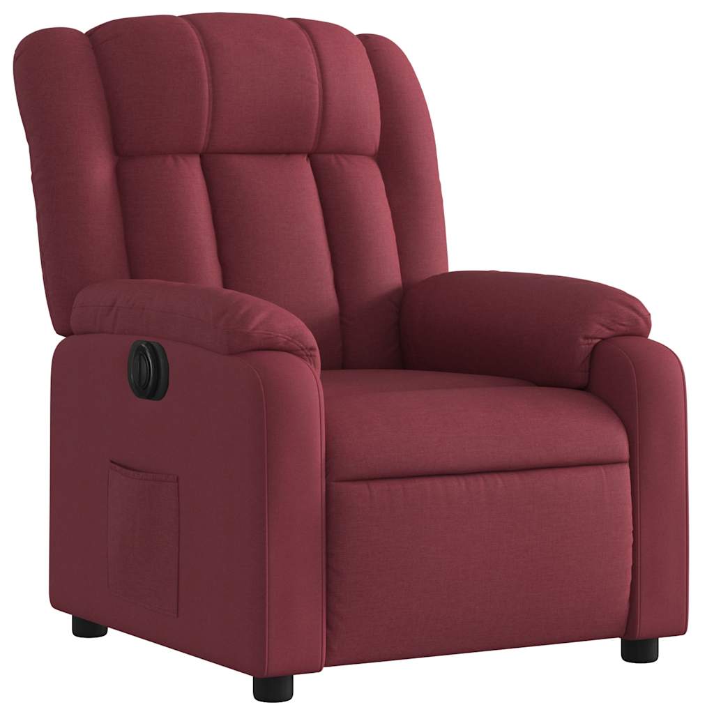 Fauteuil inclinable électrique Rouge bordeaux Tissu - XIOS