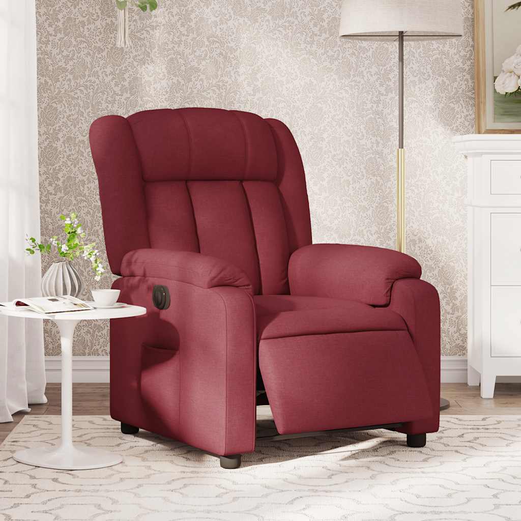 Fauteuil inclinable électrique Rouge bordeaux Tissu - XIOS