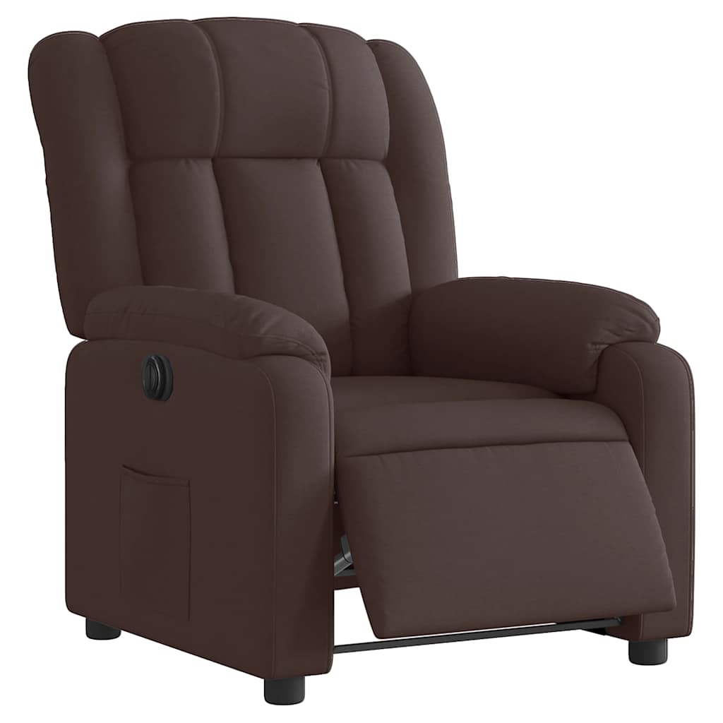 Fauteuil inclinable électrique Marron foncé Tissu - XIOS