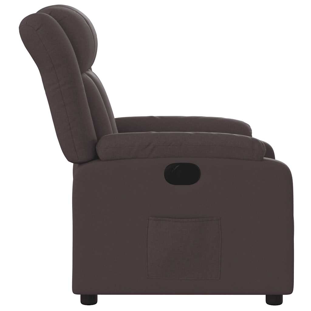 Fauteuil inclinable électrique Marron foncé Tissu - XIOS