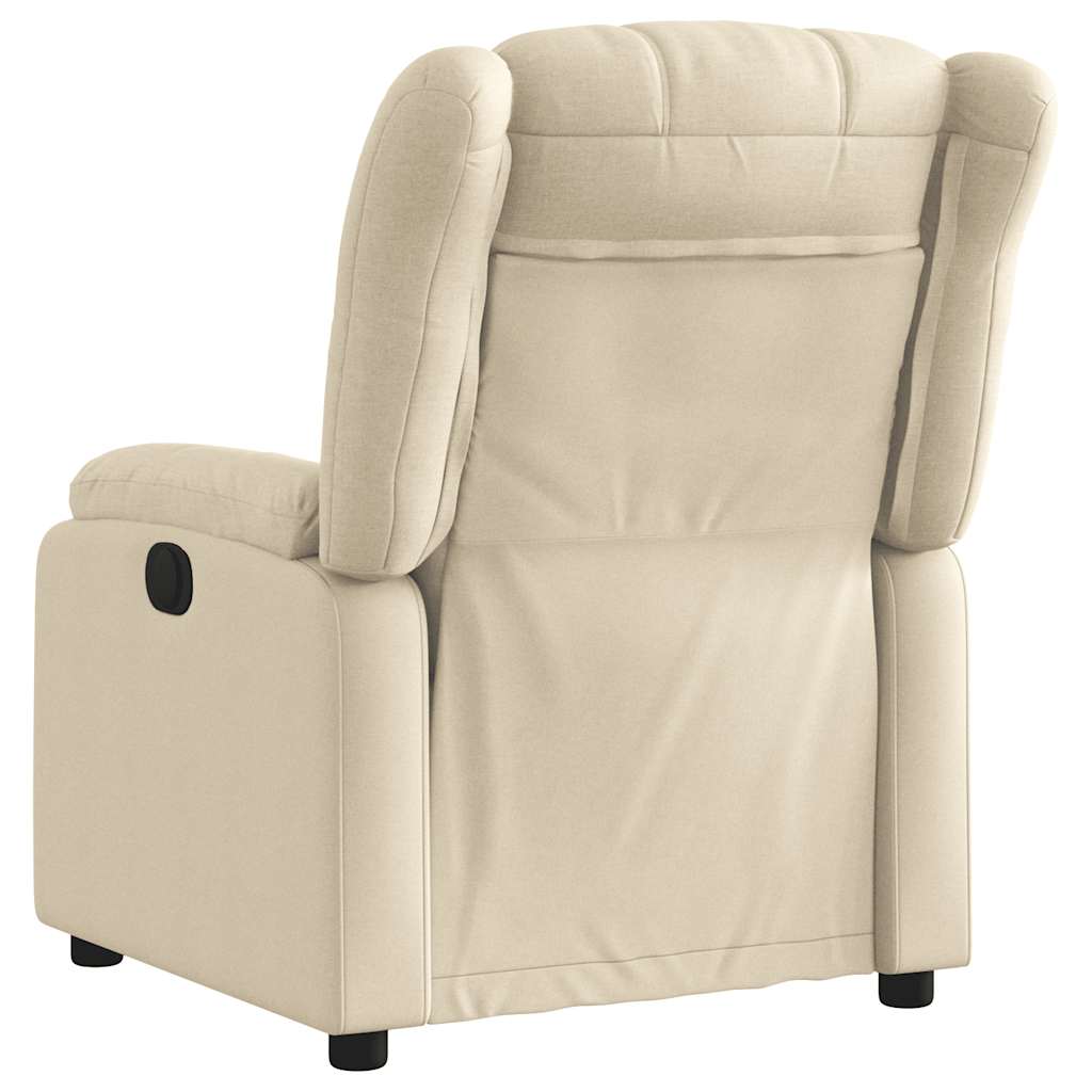 Fauteuil inclinable électrique Crème Tissu - XIOS