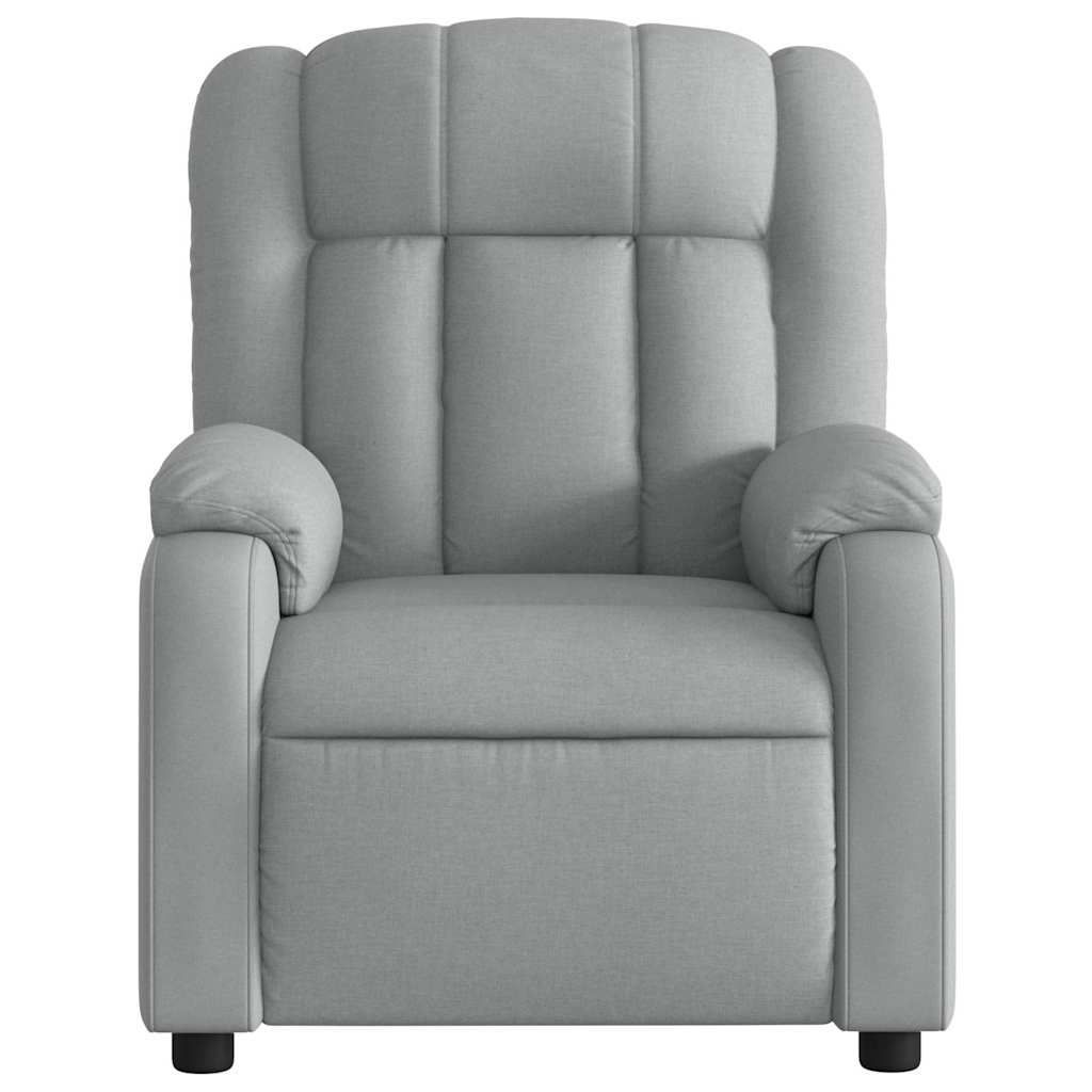 Fauteuil de massage inclinable électrique gris clair tissu - XIOS