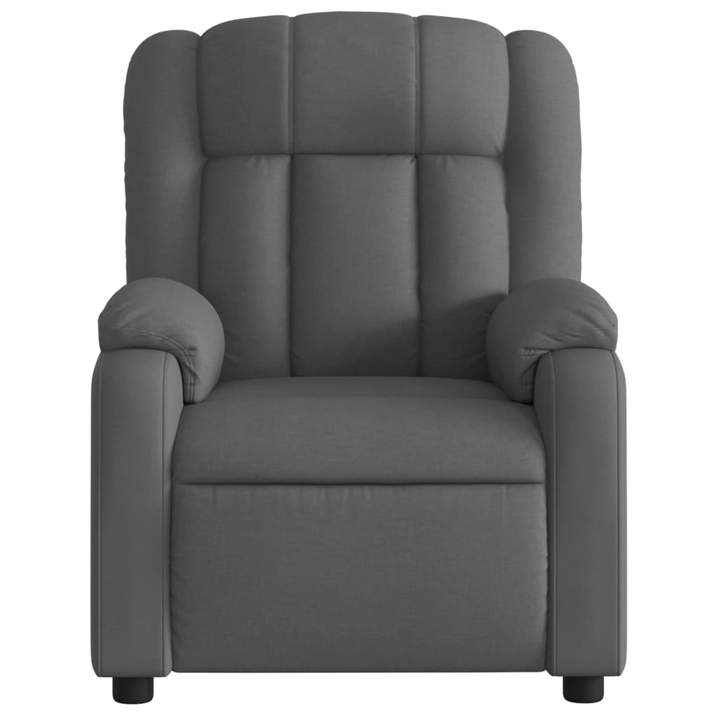 Fauteuil inclinable de massage électrique gris foncé tissu - XIOS