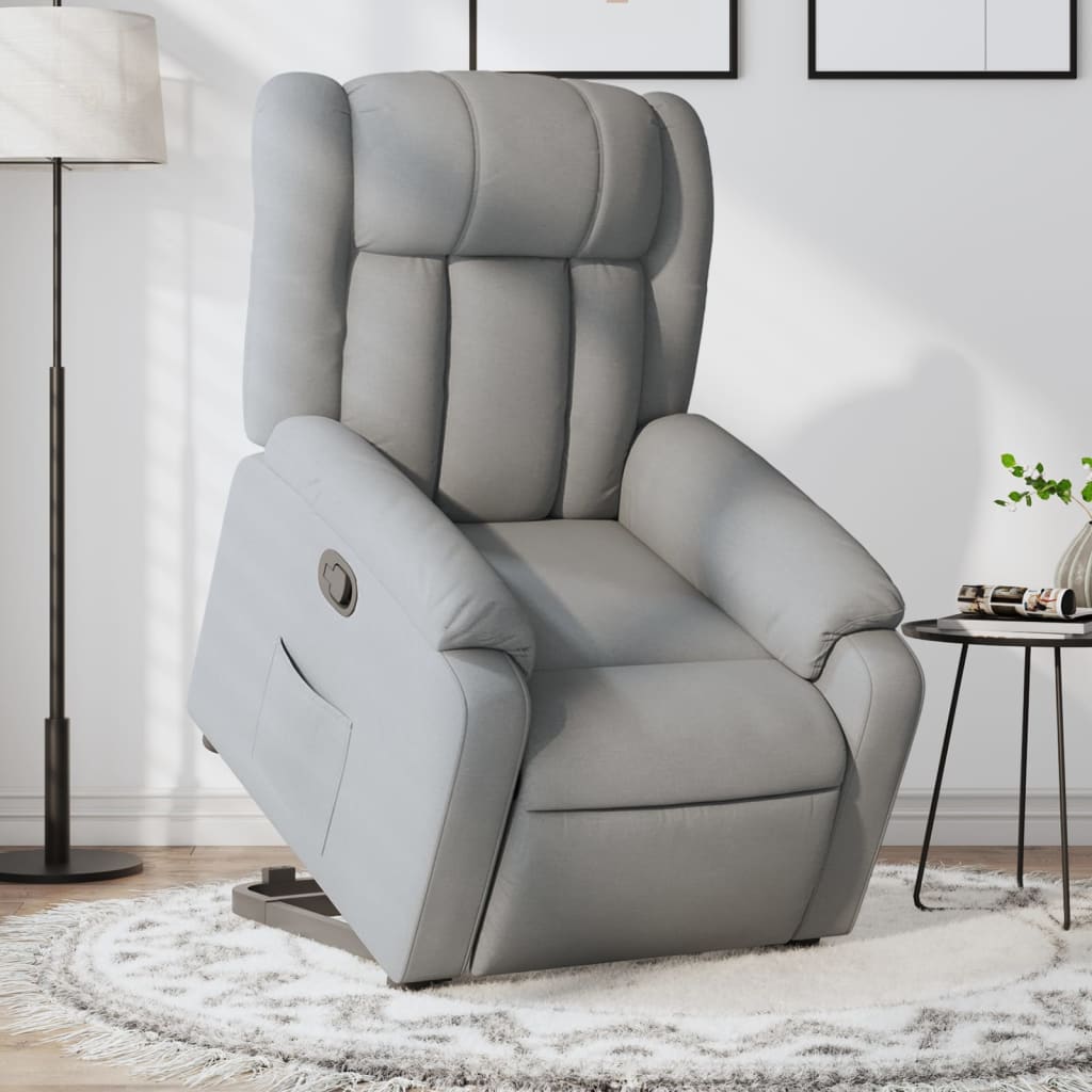 Fauteuil inclinable Gris clair Tissu - XIOS