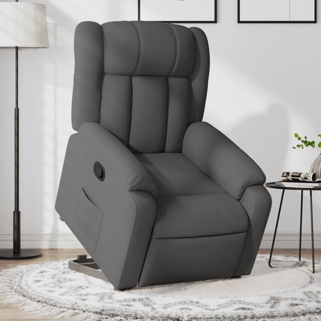 Fauteuil inclinable Gris foncé Tissu - XIOS
