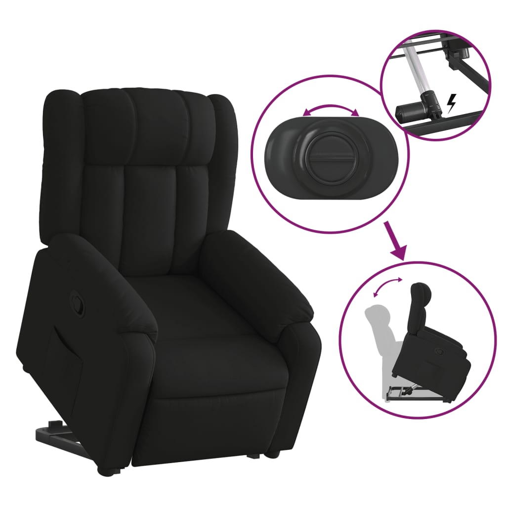 Fauteuil inclinable noir tissu - XIOS