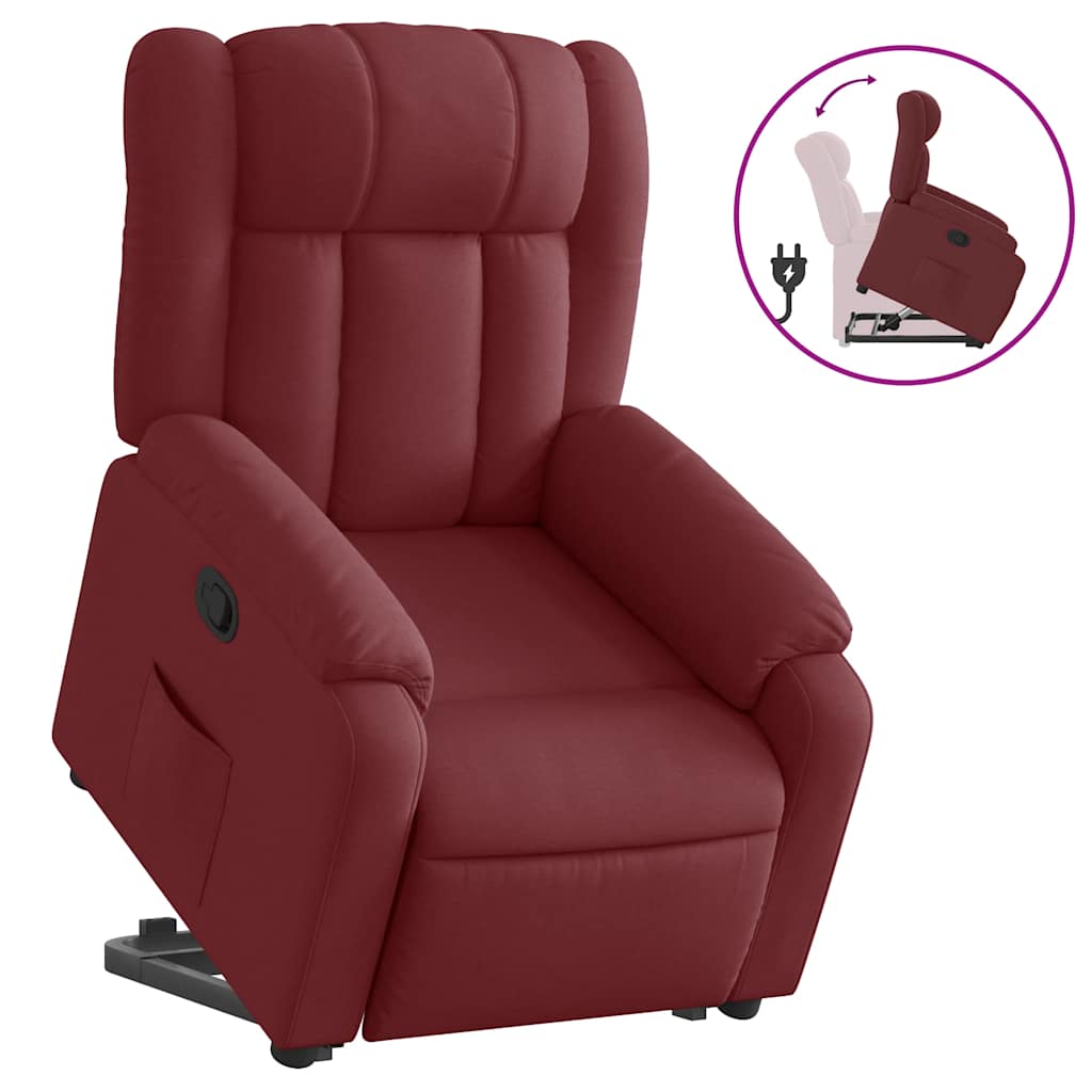 Fauteuil inclinable rouge bordeaux tissu - XIOS