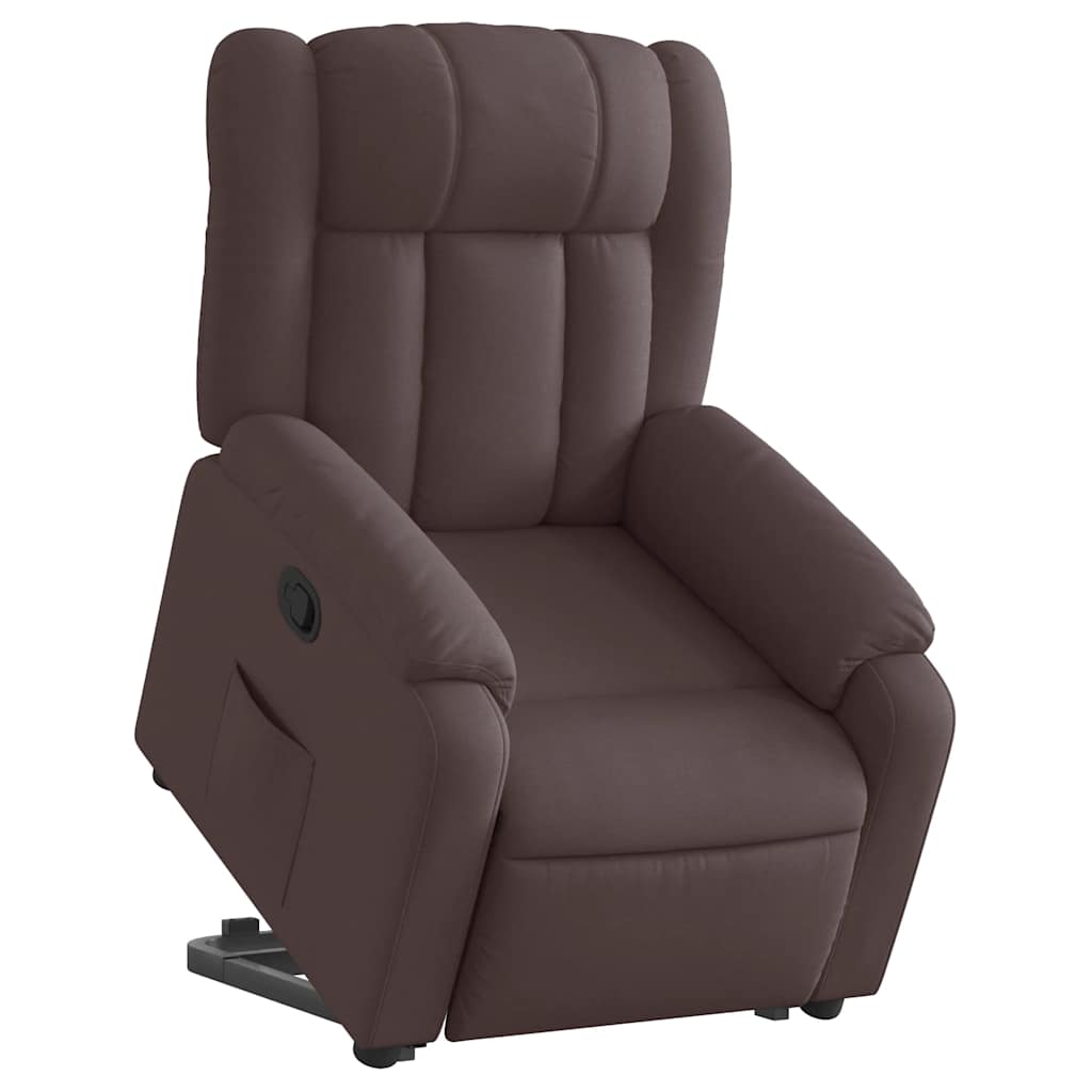 Fauteuil inclinable marron foncé tissu - XIOS