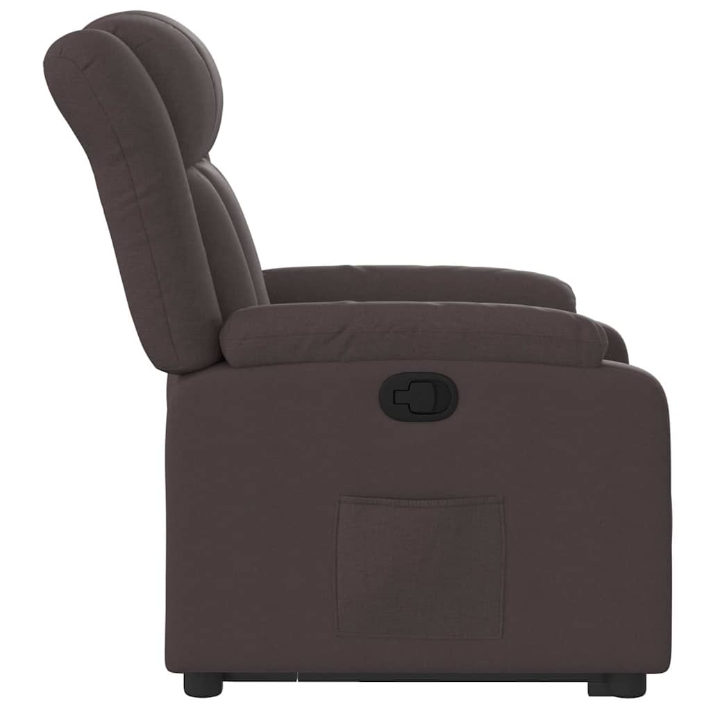 Fauteuil inclinable marron foncé tissu - XIOS