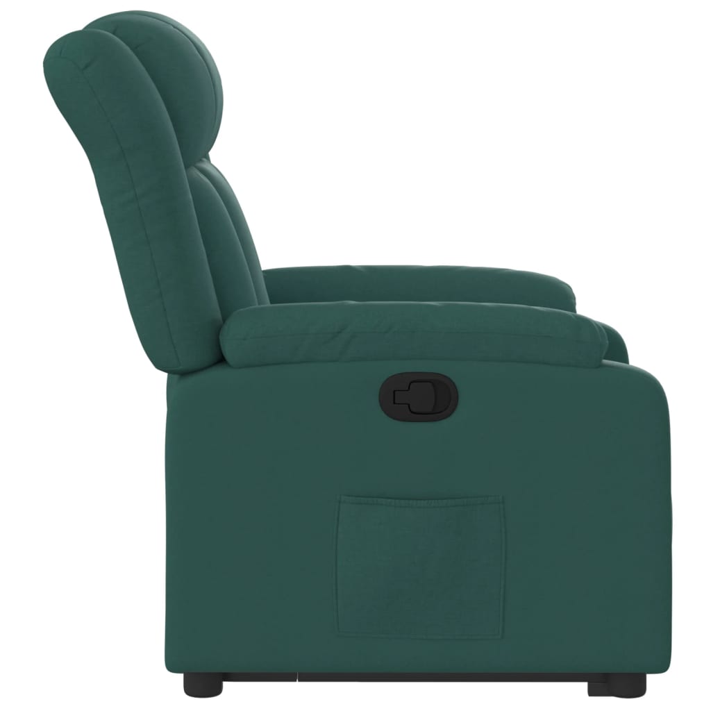 Fauteuil inclinable vert foncé tissu - XIOS