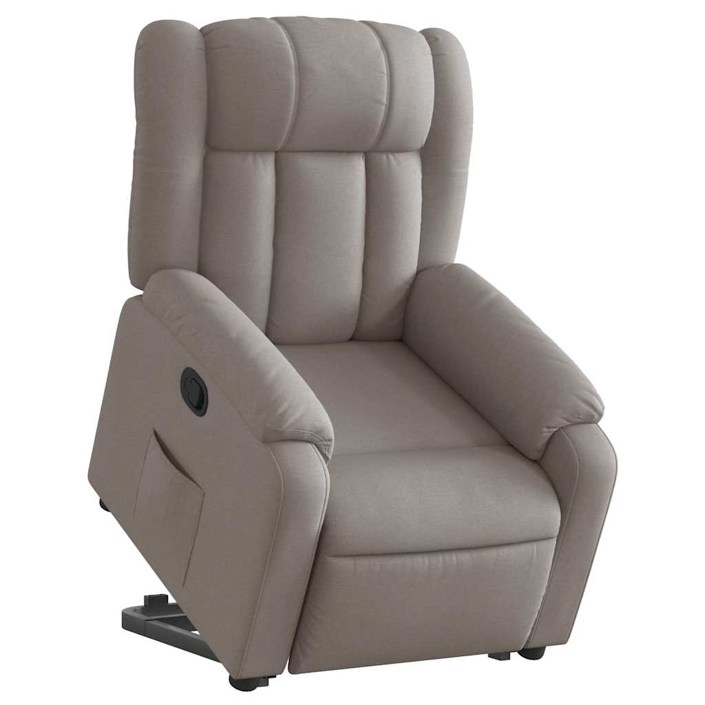 Fauteuil inclinable taupe tissu - XIOS