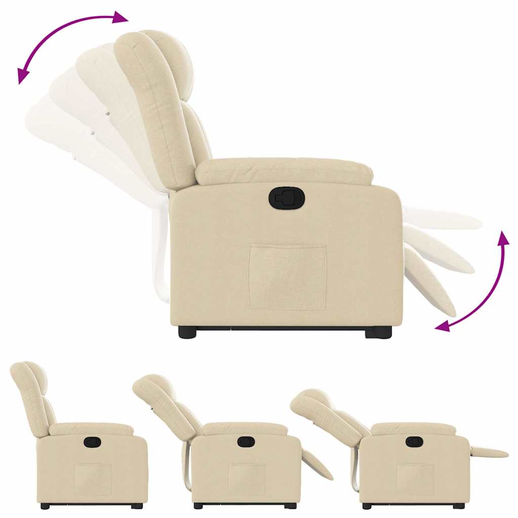 Fauteuil inclinable Crème Tissu - XIOS