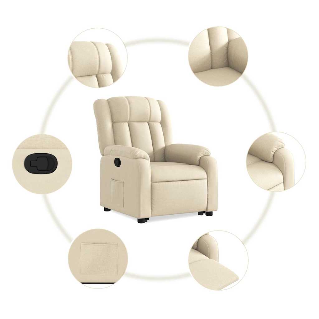 Fauteuil inclinable Crème Tissu - XIOS